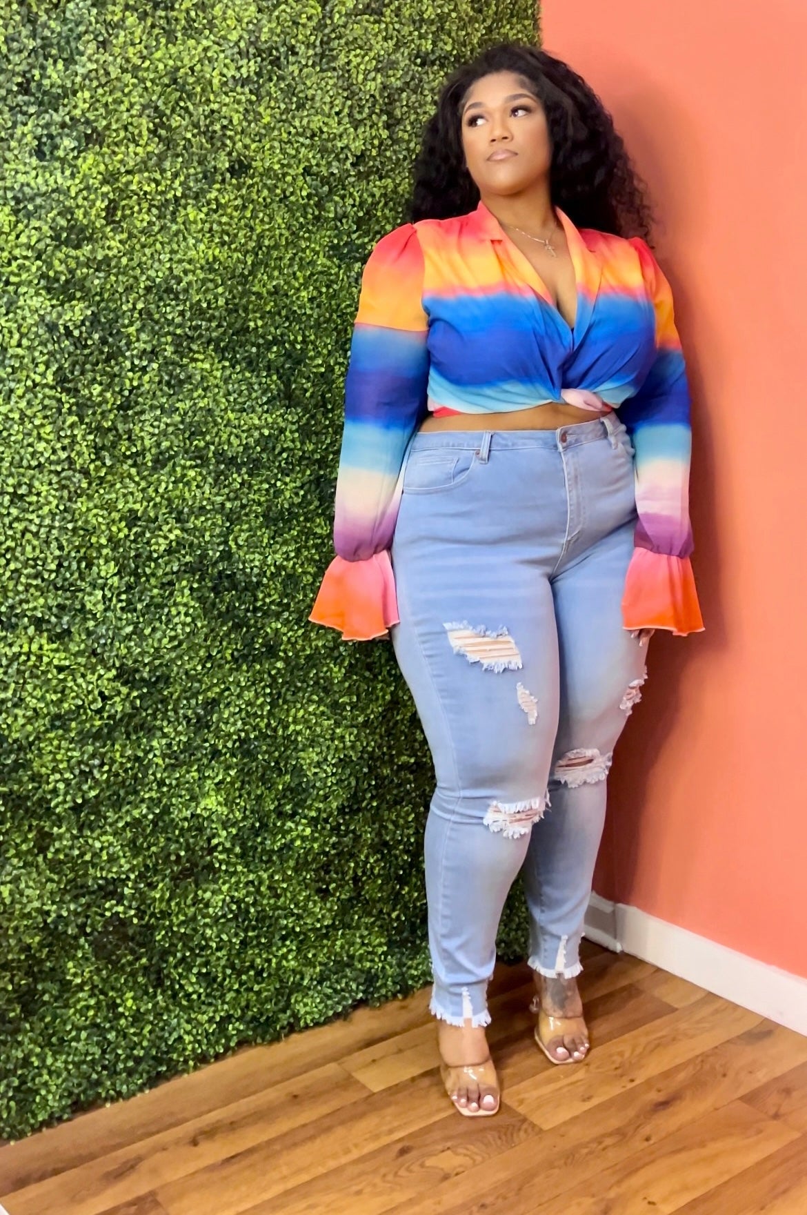 Sun Set Wrap Blouse Curvy