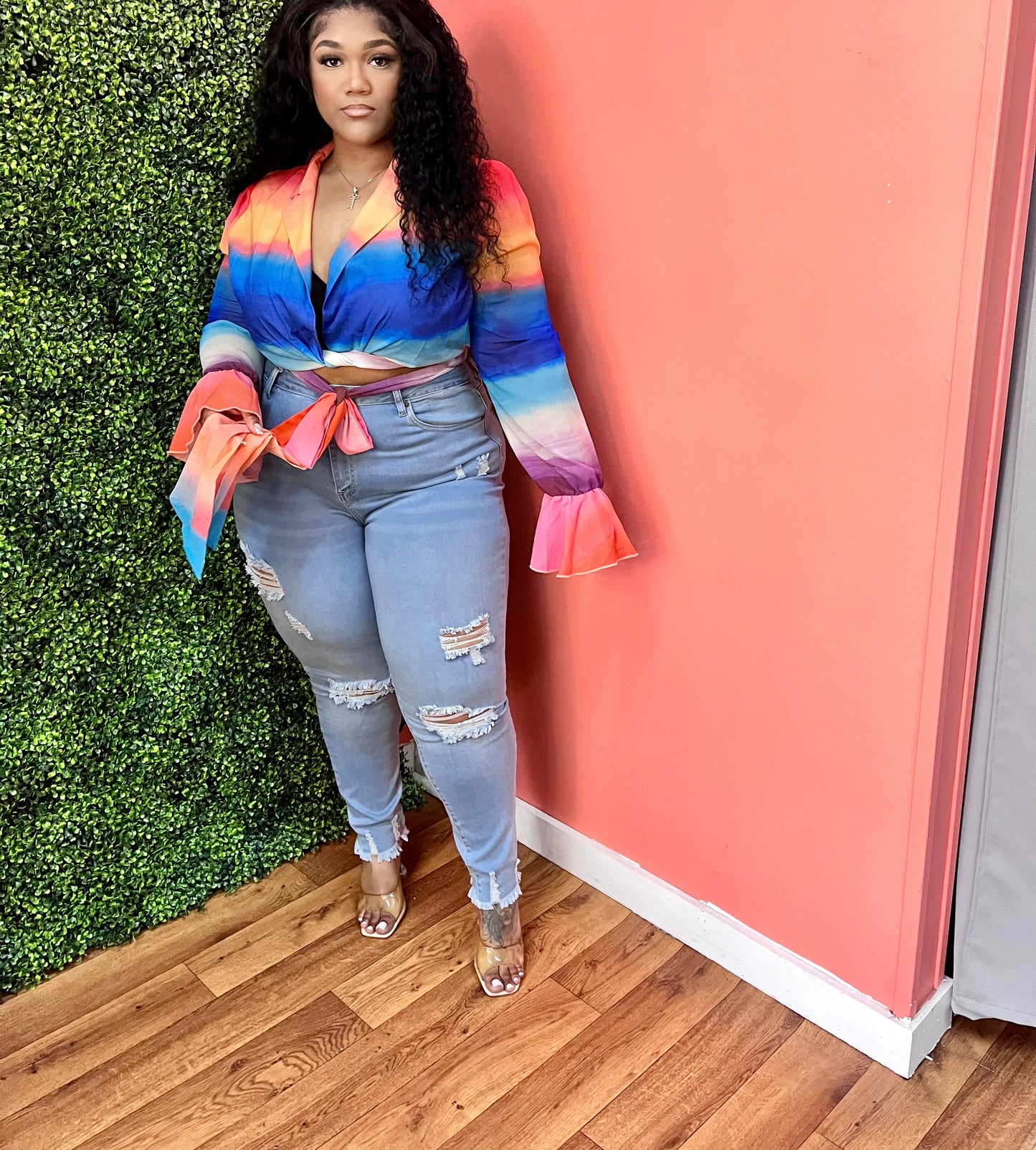 Sun Set Wrap Blouse Curvy