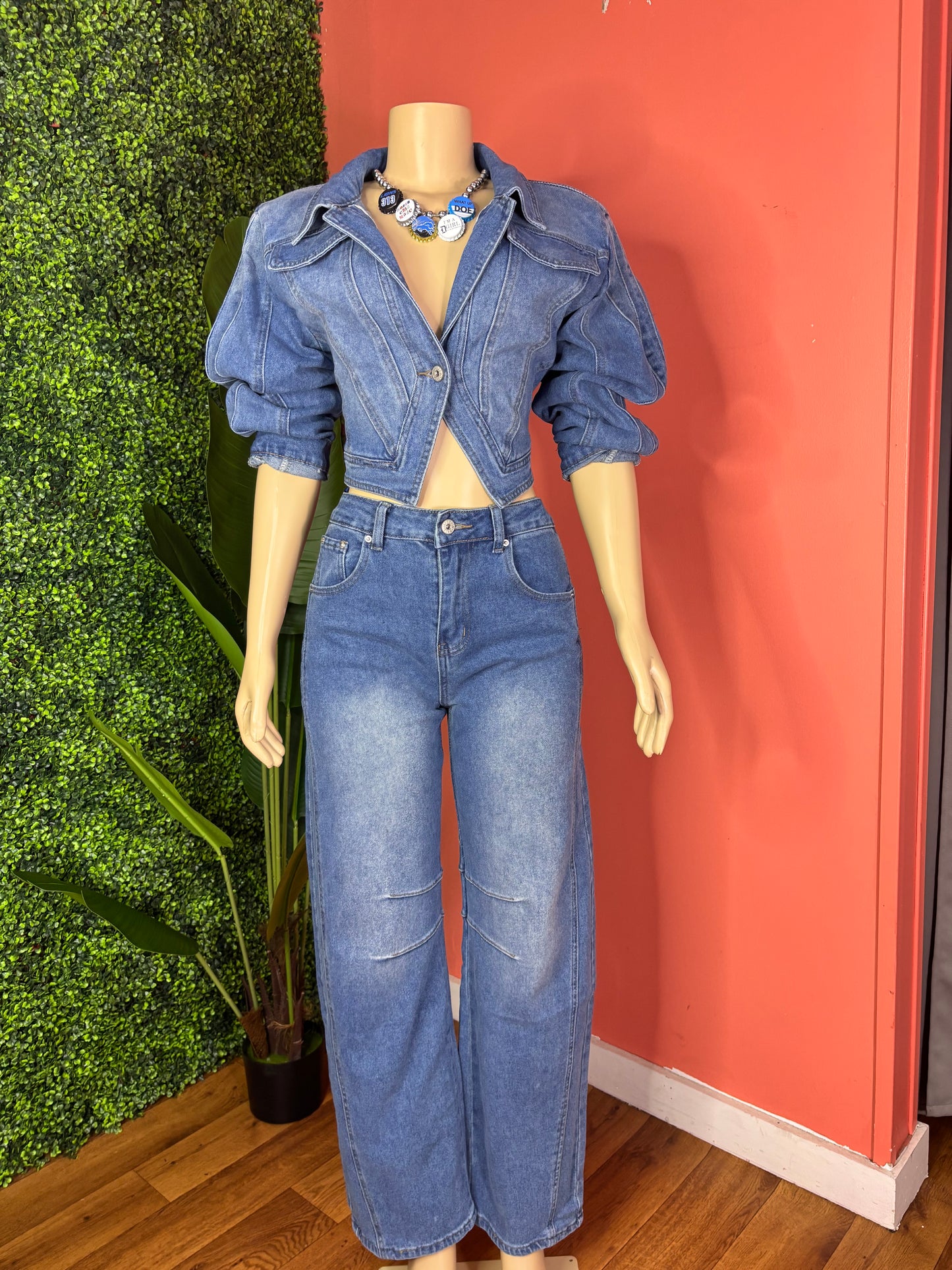 Zara Two-Piece Denim Set