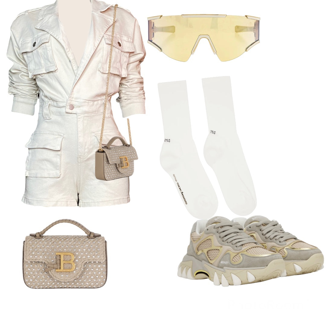 Curvy Jodi Cargo Romper