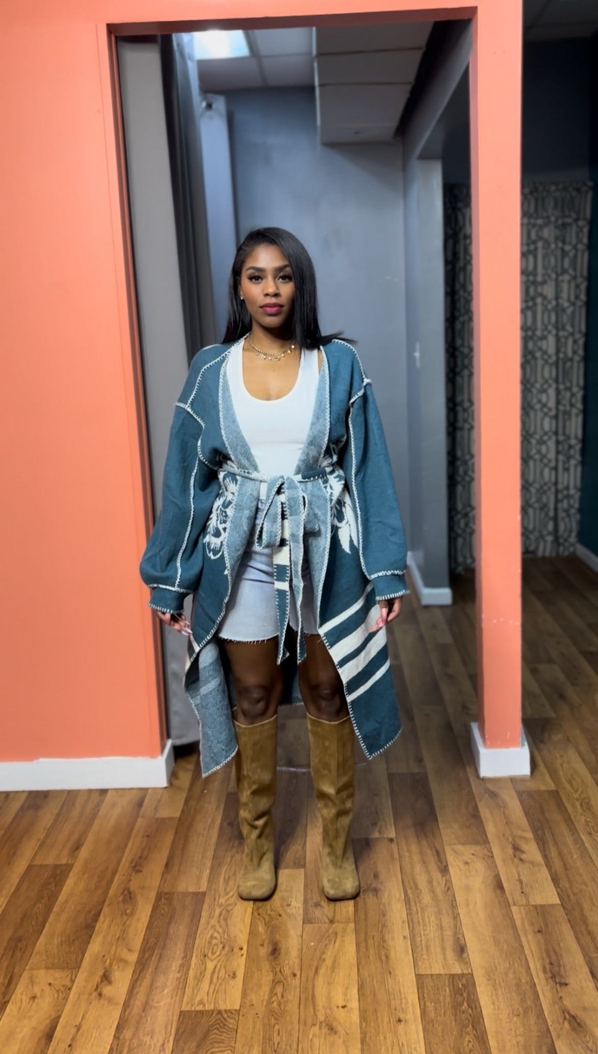 Teal Romance Cardigan