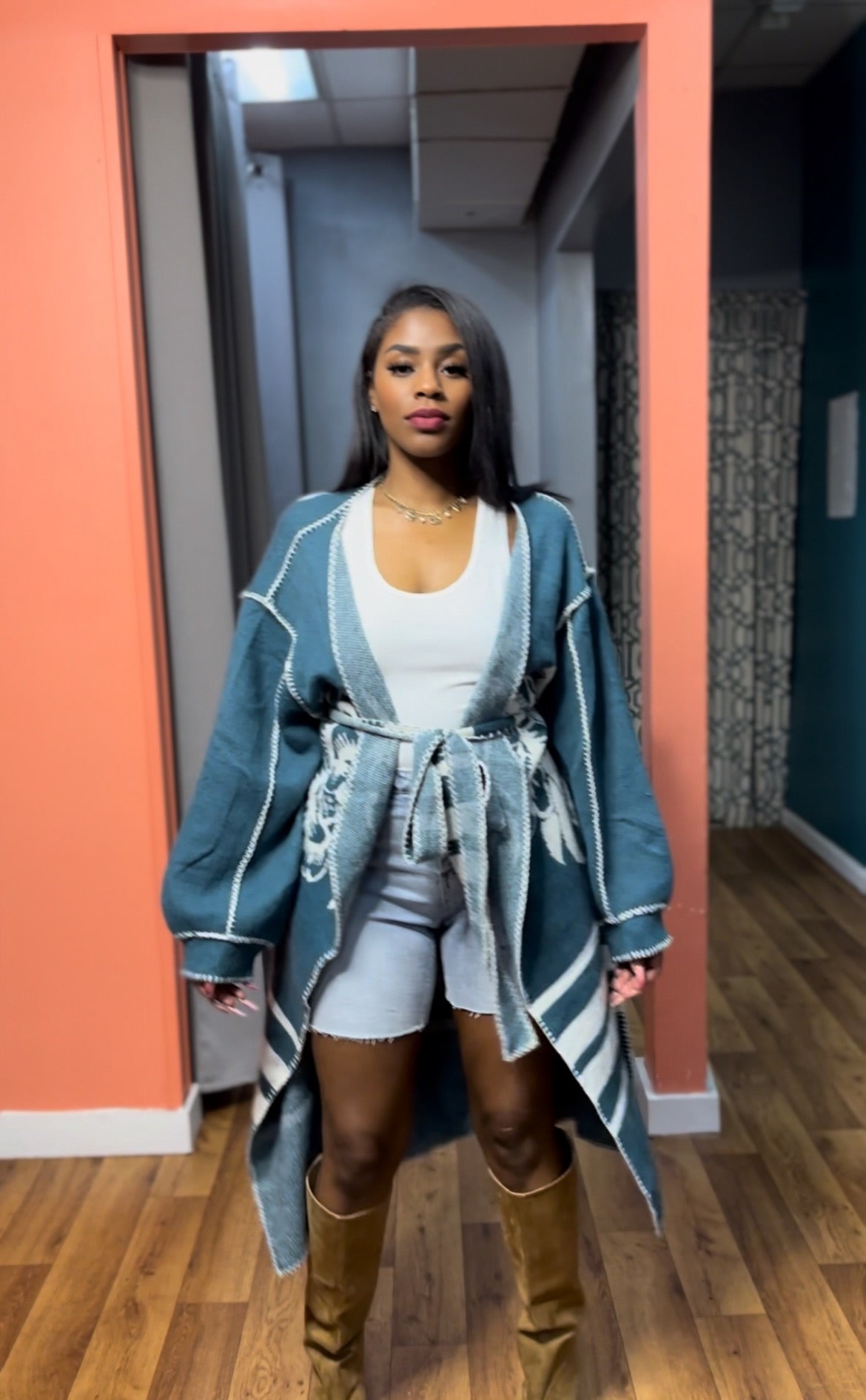 Teal Romance Cardigan