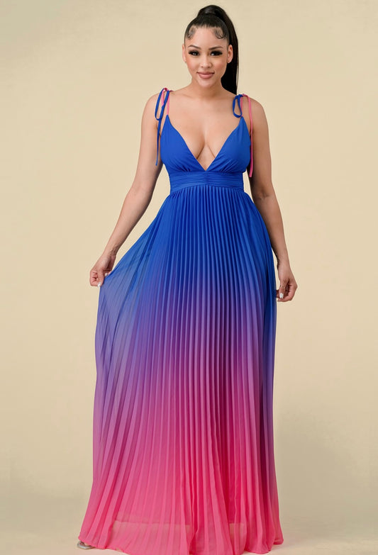 Blue Ray Maxi Dress