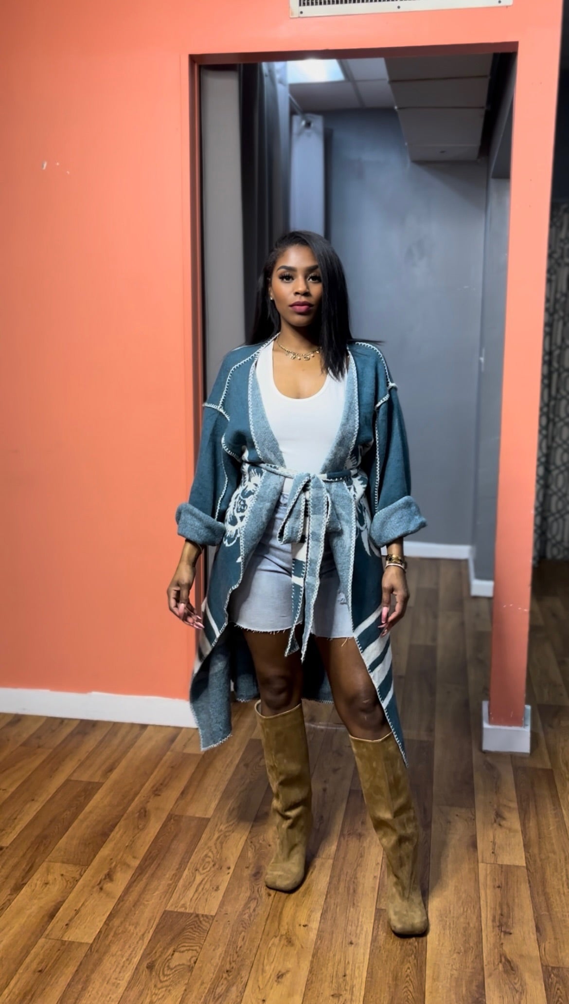 Teal Romance Cardigan