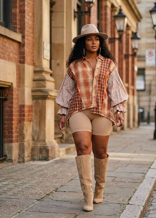 Pretty With an Edge Flannel Blouse