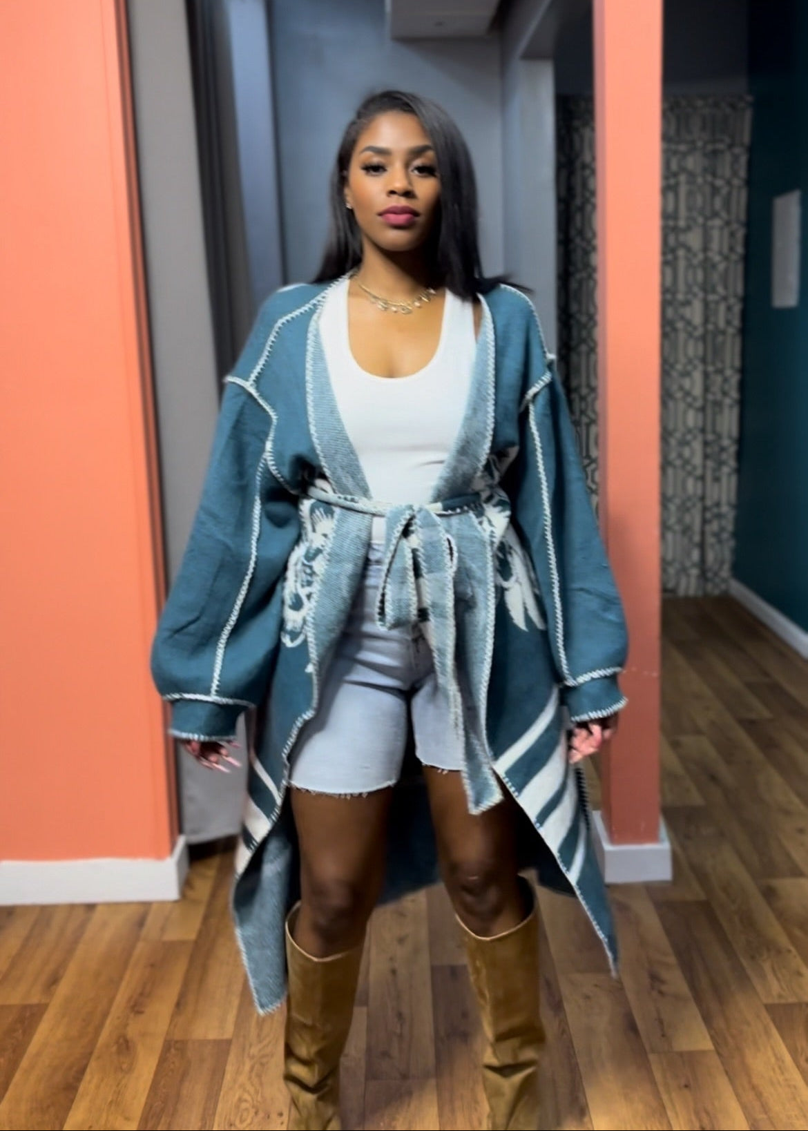 Teal Romance Cardigan