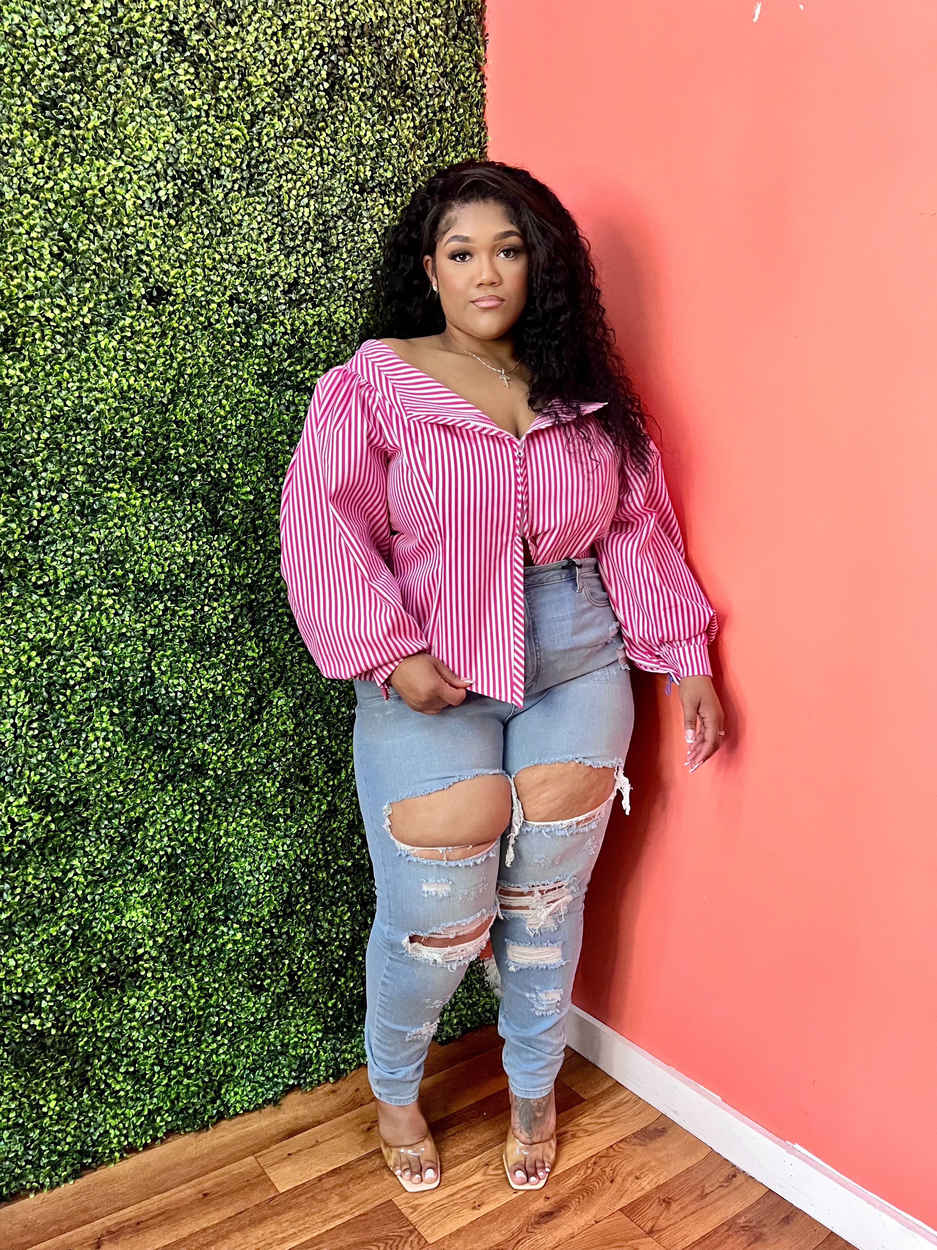 Sweet Heart Blouse Curvy – Love At First Try